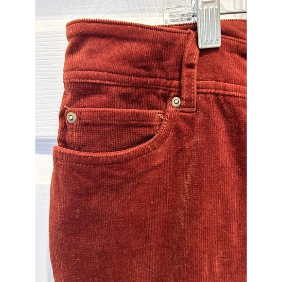 Cato Est.1946 Contemporary Red Brown Burnt Orange Corduroy Pants Size 14 - Picture 4 of 7
